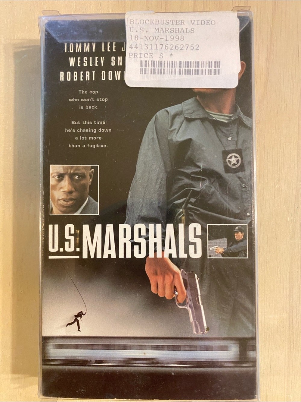 U.S. Marshals VHS in Blockbuster Video package. Used.